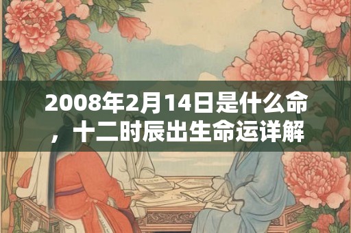 2008年2月14日是什么命，十二时辰出生命运详解