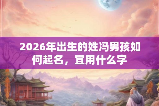 2026年出生的姓冯男孩如何起名，宜用什么字