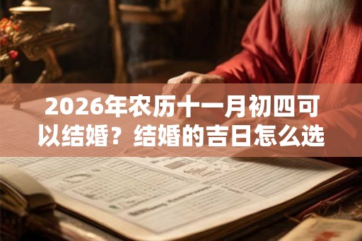 2026年农历十一月初四可以结婚？结婚的吉日怎么选？