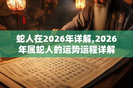 蛇人在2026年详解,2026年属蛇人的运势运程详解 蛇人在2026年详解,2026年属蛇人的运势运程详解