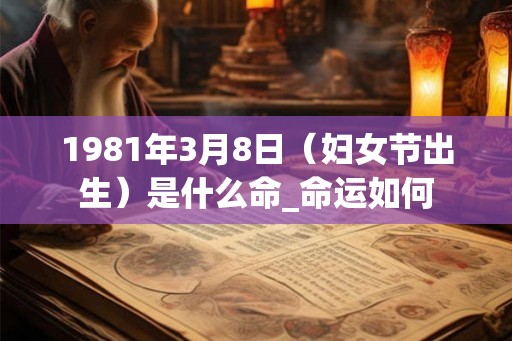 1981年3月8日（妇女节出生）是什么命_命运如何