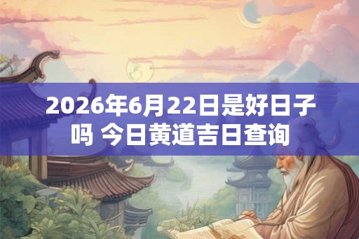 2026年6月22日是好日子吗 今日黄道吉日查询