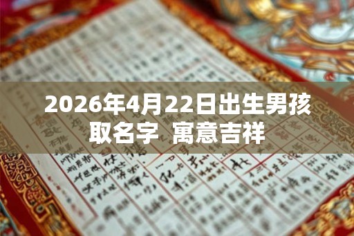 2026年4月22日出生男孩取名字  寓意吉祥