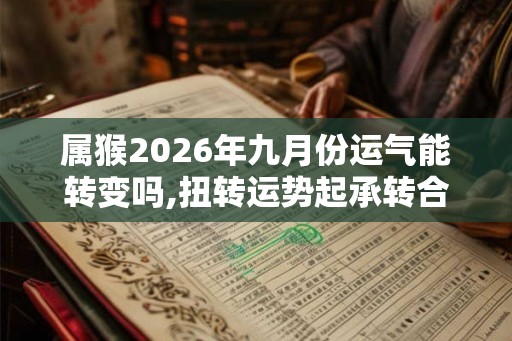 属猴2026年九月份运气能转变吗,扭转运势起承转合