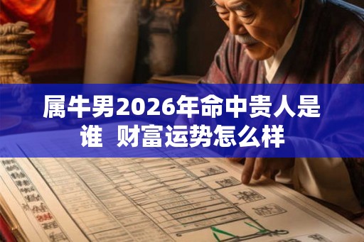 属牛男2026年命中贵人是谁  财富运势怎么样