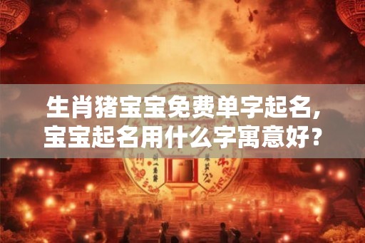 生肖猪宝宝免费单字起名,宝宝起名用什么字寓意好？