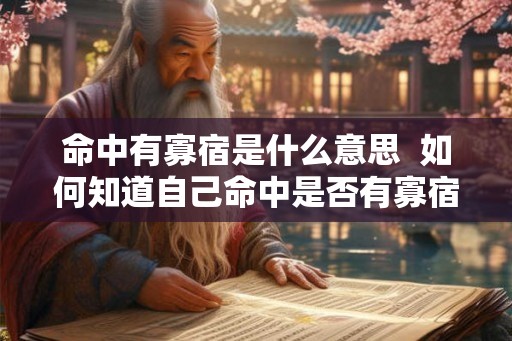 命中有寡宿是什么意思  如何知道自己命中是否有寡宿