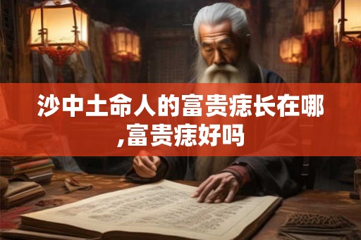 沙中土命人的富贵痣长在哪,富贵痣好吗