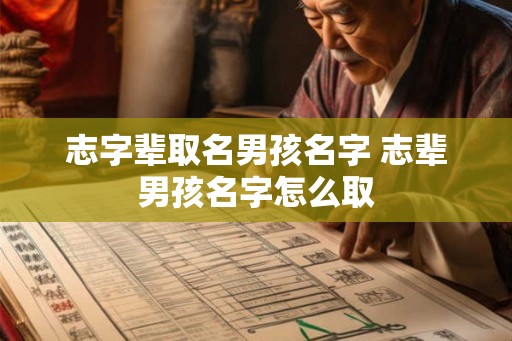 志字辈取名男孩名字 志辈男孩名字怎么取