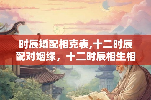 时辰婚配相克表,十二时辰配对姻缘,十二时辰相生相克表 时辰婚配相克表,十二时辰配对姻缘,十二时辰相生相克表