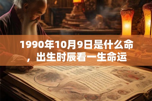 1990年10月9日是什么命，出生时辰看一生命运