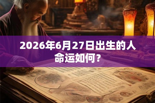 2026年6月27日出生的人命运如何? 2026年6月27日出生的人命运如何?