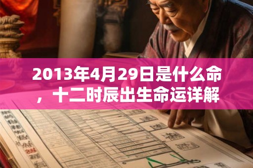 2013年4月29日是什么命,十二时辰出生命运详解 2013年4月29日是什么命,十二时辰出生命运详解