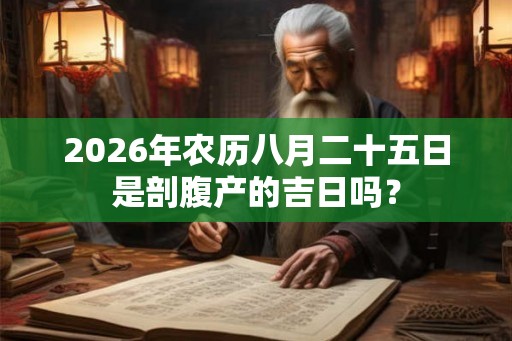 2026年农历八月二十五日是剖腹产的吉日吗？