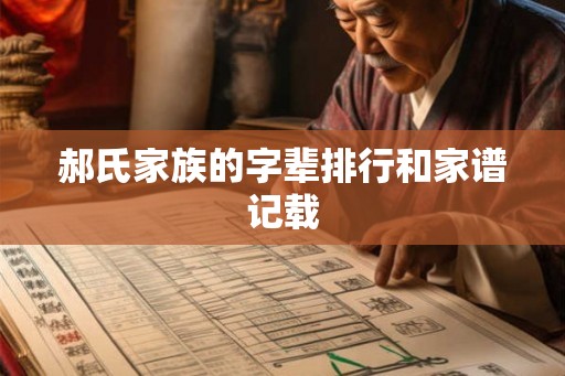 郝氏家族的字辈排行和家谱记载