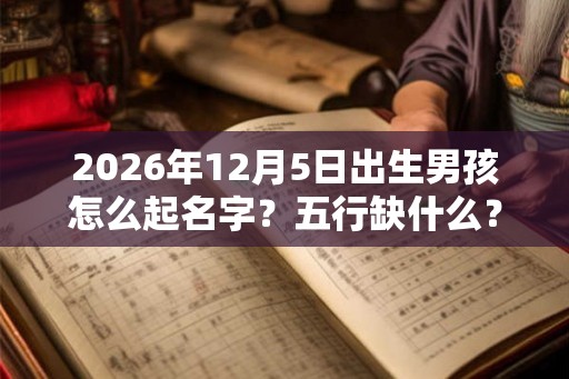 2026年12月5日出生男孩怎么起名字？五行缺什么？