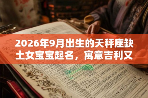 2026年9月出生的天秤座缺土女宝宝起名，寓意吉利又好听名字