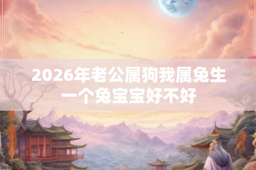 2026年老公属狗我属兔生一个兔宝宝好不好