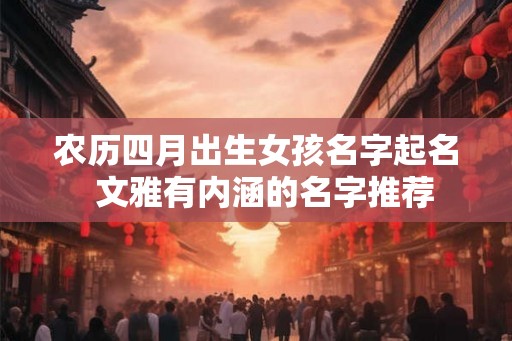 农历四月出生女孩名字起名  文雅有内涵的名字推荐