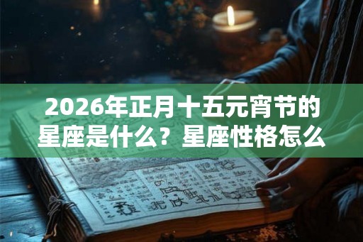 2026年正月十五元宵节的星座是什么？星座性格怎么样？
