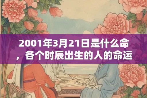 2001年3月21日是什么命，各个时辰出生的人的命运