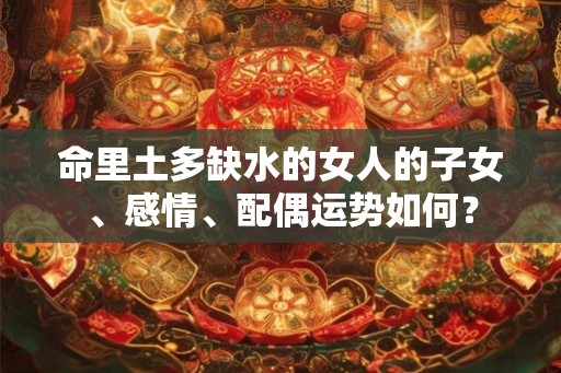 命里土多缺水的女人的子女、感情、配偶运势如何？