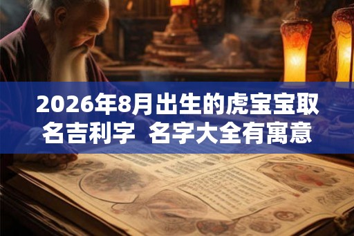 2026年8月出生的虎宝宝取名吉利字 名字大全有寓意 2026年8月出生的虎宝宝取名吉利字 名字大全有寓意