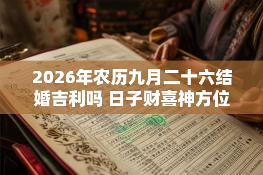 2026年农历九月二十六结婚吉利吗 日子财喜神方位