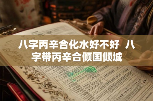 八字丙辛合化水好不好  八字带丙辛合倾国倾城