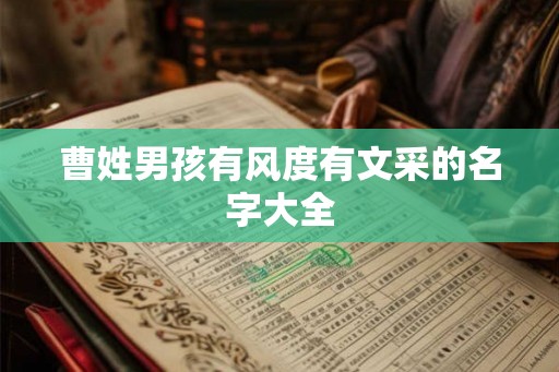 曹姓男孩有风度有文采的名字大全