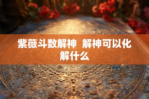 紫薇斗数解神  解神可以化解什么