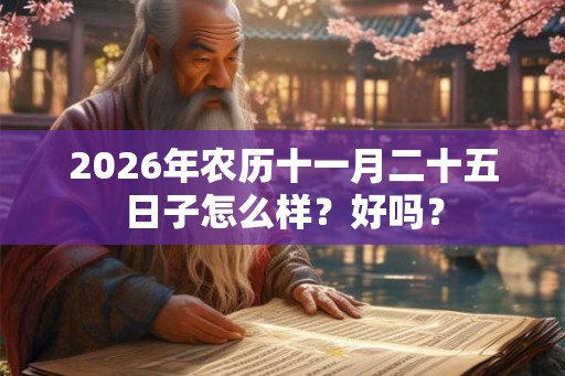 2026年农历十一月二十五日子怎么样？好吗？
