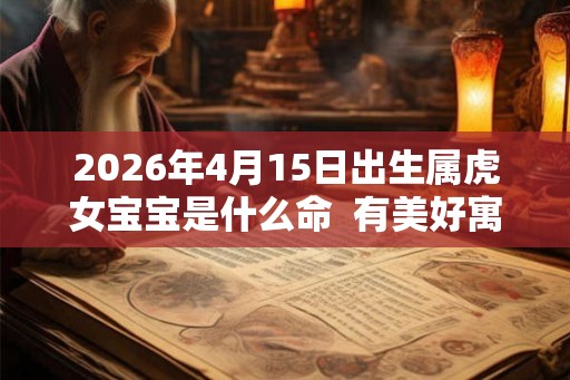 2026年4月15日出生属虎女宝宝是什么命  有美好寓意的女孩名字