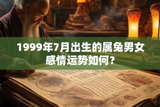 1999年7月出生的属兔男女感情运势如何？