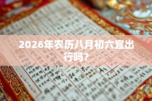 2026年农历八月初六宜出行吗？