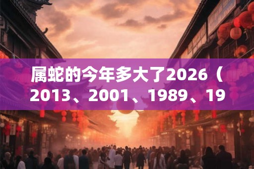 属蛇的今年多大了2026(2013、2001、1989、1977、1965) 属蛇的今年多大了2026(2013、2001、1989、1977、1965)