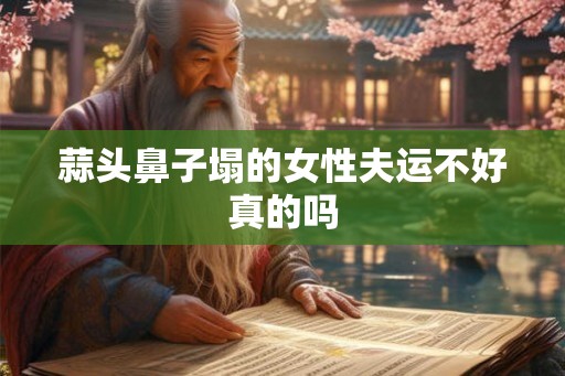 蒜头鼻子塌的女性夫运不好真的吗