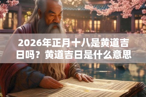 2026年正月十八是黄道吉日吗？黄道吉日是什么意思？