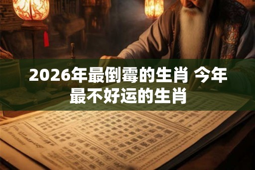 2026年最倒霉的生肖 今年最不好运的生肖