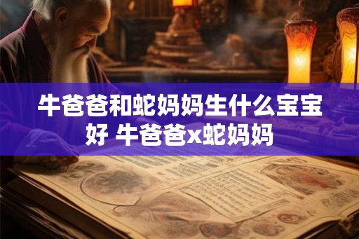 牛爸爸和蛇妈妈生什么宝宝好 牛爸爸x蛇妈妈
