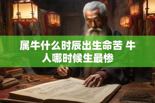 属牛什么时辰出生命苦 牛人哪时候生最惨