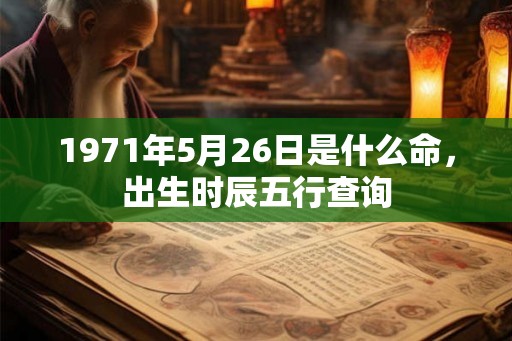 1971年5月26日是什么命，出生时辰五行查询