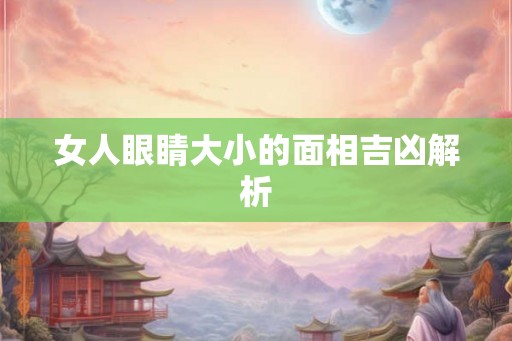 女人眼睛大小的面相吉凶解析
