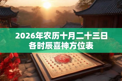 2026年农历十月二十三日各时辰喜神方位表 2026年农历十月二十三日各时辰喜神方位表