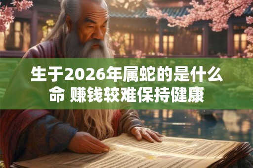 生于2026年属蛇的是什么命 赚钱较难保持健康 生于2026年属蛇的是什么命 赚钱较难保持健康