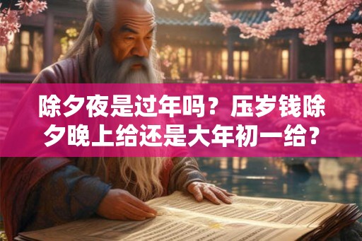 除夕夜是过年吗？压岁钱除夕晚上给还是大年初一给？
