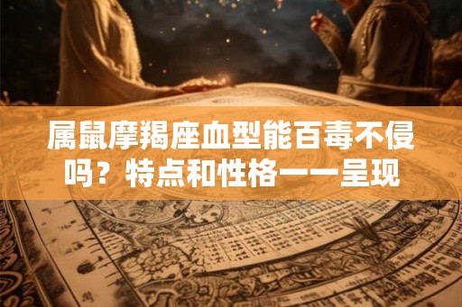 属鼠摩羯座血型能百毒不侵吗?特点和性格一一呈现 属鼠摩羯座血型能百毒不侵吗?特点和性格一一呈现