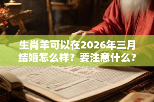 生肖羊可以在2026年三月结婚怎么样？要注意什么？