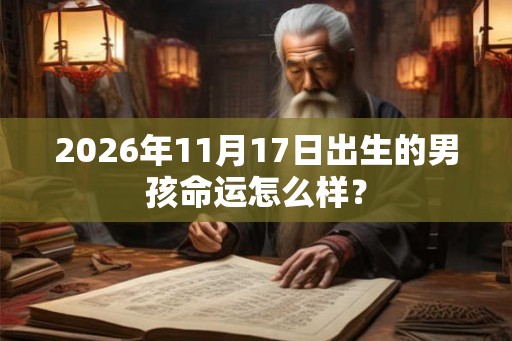 2026年11月17日出生的男孩命运怎么样？