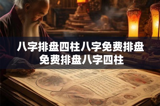 八字排盘四柱八字免费排盘 免费排盘八字四柱